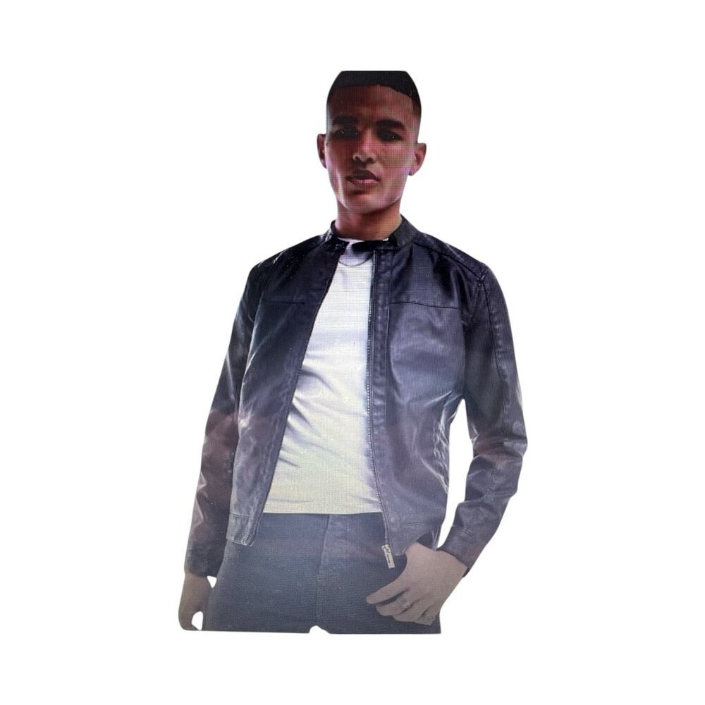 MENS BLACK BIKER RACER JACKET